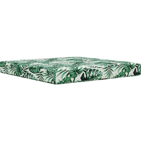 Coussin de canapé d'extérieur Motif feuille 80 x 80 x 8 cm