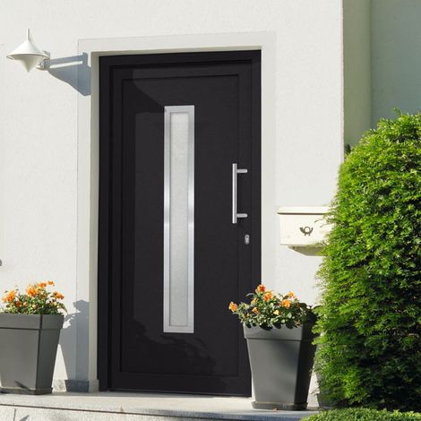 Porte d'entrée Anthracite 98x208 cm
