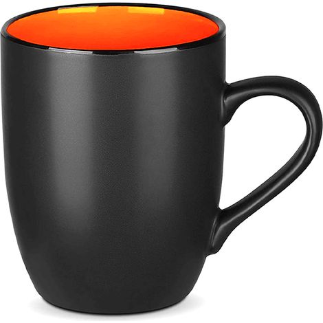 Mug - Porcelaine - 400 ml - Noir Mat - Pour Café Thé Chocolat - Lot de 1 (1/5)