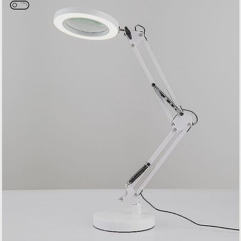 Lente d'ingrandimento 30x con luce, 3 modalità di colore, 10 livelli di luminosità regolabili, lampada da scrivania con lente d'ingrandimento.
