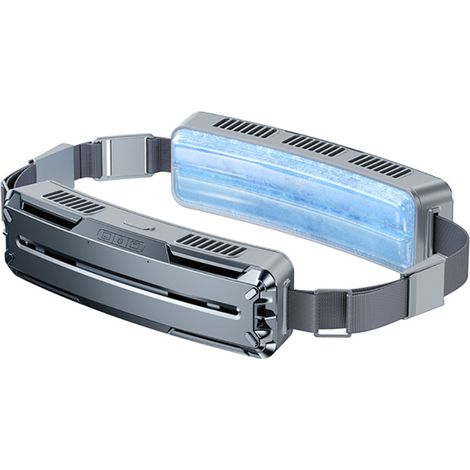 Correa con ventilador portátil – Banda de refrigeración PCM, 5000 mAh, 3 velocidades, manos libres – Ideal para viajes, deportes, camping y pesca. (1/5)