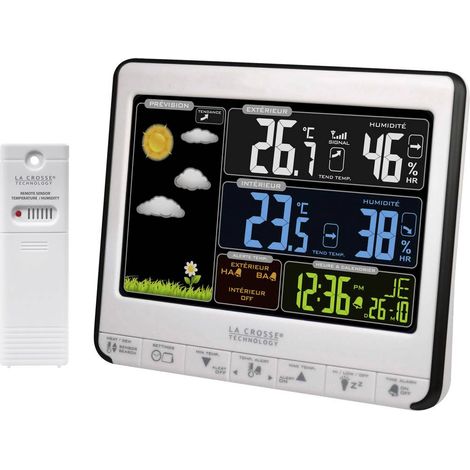 Station météo numérique La Crosse Technology WS6826-WHI-BLA (1/2)