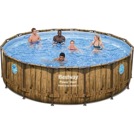 PISCINA POWER STEEL C/TELAIO E ACCES D 488X122 56725