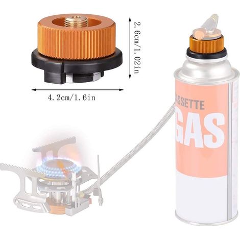 Lot de 3 - Adaptateur De Bouteille De Gaz Convertisseur De Gaz Pour Brûleur De Poêle Réchaud De Camping Cartouche De Gaz Butane À Visser (1/5)