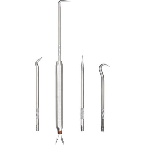 Set mit 4 OP-Absaughaken mit Magnetgriff Fervi 0456