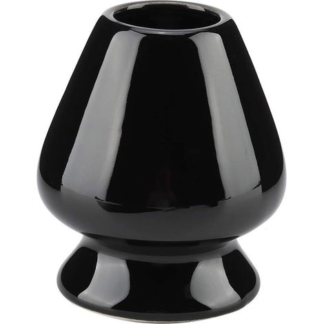 Support de fouet en porcelaine, 1 support en céramique Matcha pour bambou Matcha Chasen pour accessoires de service à thé(Noir) (1/5)