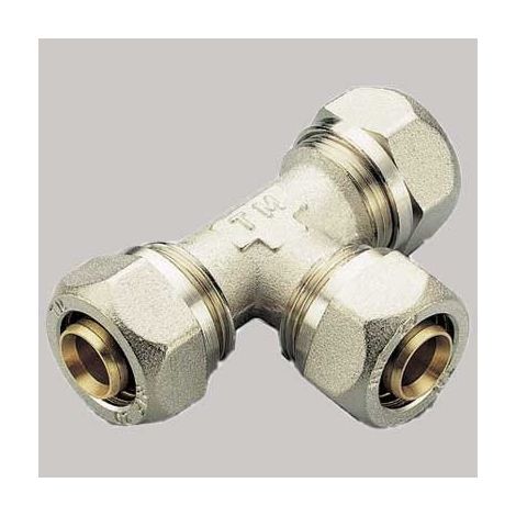 RACCORDO A COMPRESSIONE A TEE TIEMME - 14 x 14 x 14