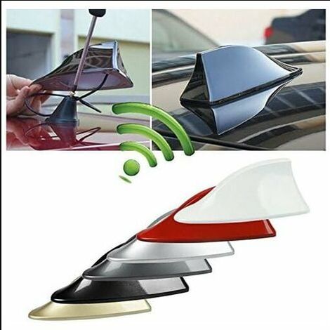 Antenne requin universelle pour toit de voiture (blanc) (1/2)