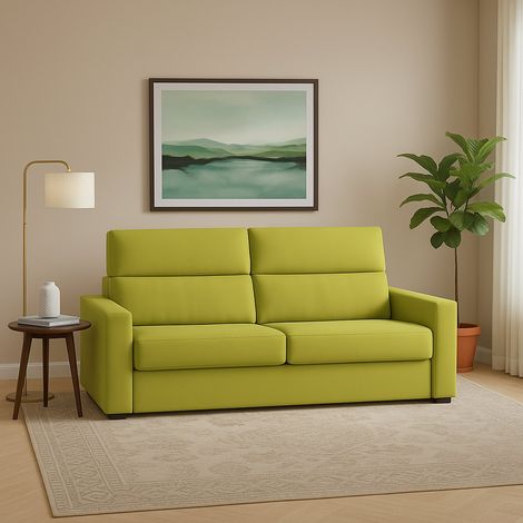 3-Sitzer Sofa Ozegna, Abziehbar, Waschbar, Made in Italy, Armlehnen, 220x95 cm Grün (1/5)