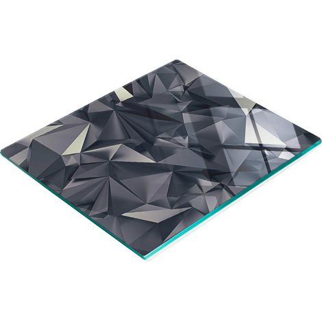 Tabla de cocina de vidrio duradera y elegante con estampado abstracto de 60x52 cm. (1/5)