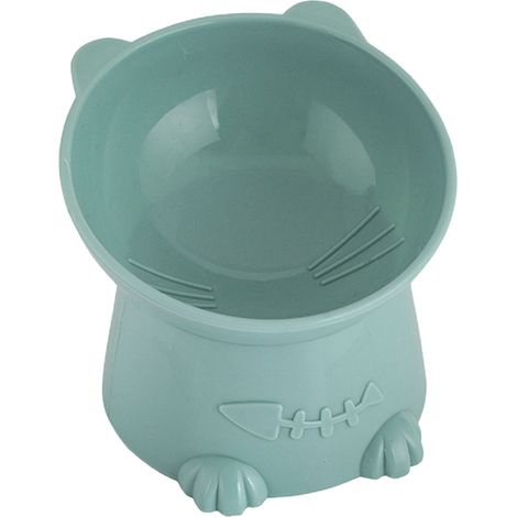 Gamelle pour animaux de compagnie avec base surélevée anti-basculement et inclinable pour protéger la colonne cervicale, gamelle pour chat et chien, eau et nourriture (1/4)
