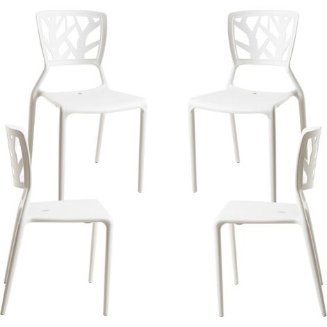 Packs Sillas Jardín - Pack 4 Sillas Talan - Blanco (1/5)