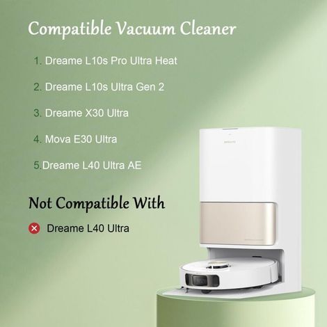 Accessoires pour Dreame L10s Pro Ultra Heat/L10s Ultra Gen 2/L40 Ultra AE/X30 Ultra, pour Mova E30 Ultra, 1 Brosse Principale 6 Sacs à Poussière 4 Filtre 6 Serpillière 6 Brosse Latérale (1/3)