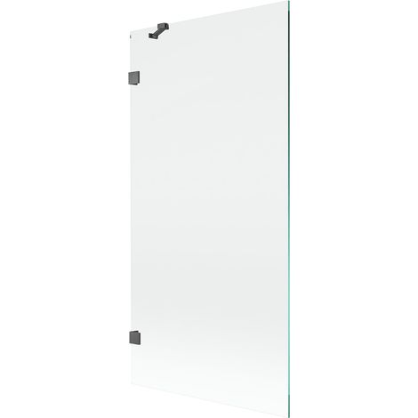 Mexen Lunar parete doccia 1 anta 90 x 150 cm, trasparente, grigio canna di fucile spazzolato - 897-090-000-66-00 (1/5)