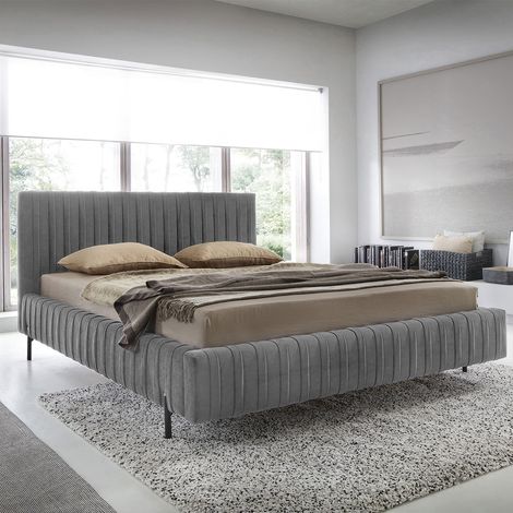 Lit coffre 180x200 sommier inclus Ori Gris foncé (1/5)