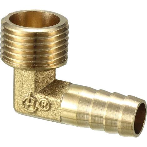 12mm 90 Degree Elbow Brass Barbed Pipe Fitting (1/4)