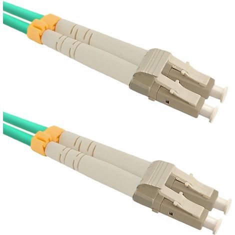 Qoltec 54078 câble de Fibre Optique 5 m LC/UPC OM3 Couleur Aqua (54078)