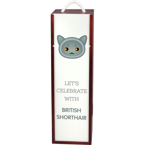 Caja de vino British Shorthair con gráficos e inscripción de Art-Dog (1/5)