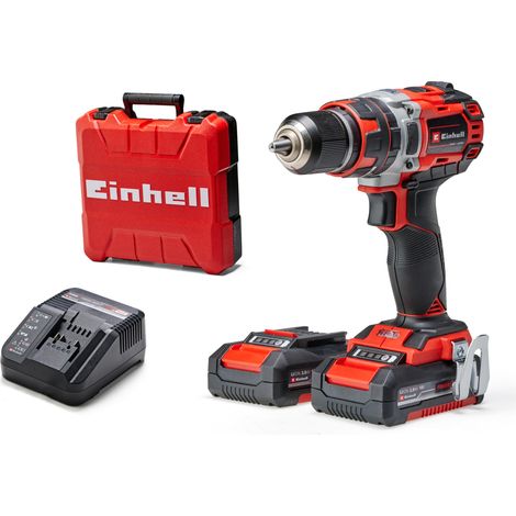 Einhell Professional Perceuse Visseuse à percussion sans fil TP-CD 18/50 Li-i BL PXC (Li-ion, 18 V, Brushless, Couple 50 Nm) Livré avec 2 Batteries 2,0Ah et un Chargeur