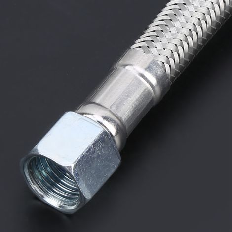 Geräuscharmer, ölfreier Metallschlauch für Luftkompressoren, 14 x 1,5 Innengewinde – 28 cm (1/5)