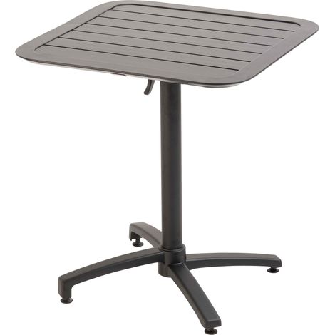 Table inclinable de terrasse 70 x 70 cm noir (1/5)