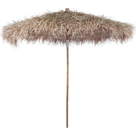 Ombrellone in bambù con tetto in foglie di banano 270 cm 020008582
