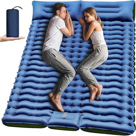 Matelas de Camping Matelas autogonflant ultraléger Matelas de Camping Gonflable Portable et Compact pour Le Trekking en Plein Air,185 x 135 x 15cm (1/5)
