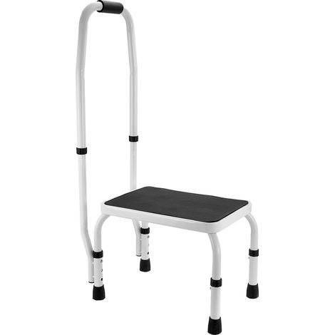 Marchepied 1 Marche 150kg, Hauteur Réglable 3 Positions avec Poignée, Escabeau en Acier Antidérapant pour Adultes, Bureau, Camping-car, Animaux (1/5)