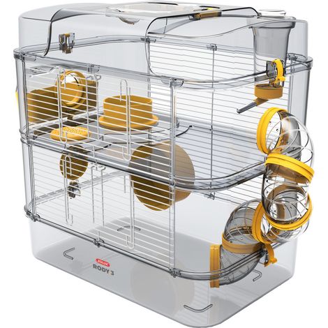 Cage Duo rody3. couleur Banane taille 41 x 27 x H40.5 cm pour rongeur - zolux (1/6)