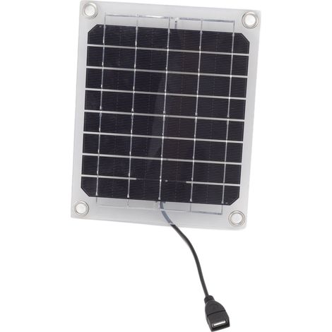 Panneau solaire 10 W avec sortie USB, design transparent, double face, pour la production d'énergie en extérieur et les voyages. (1/5)