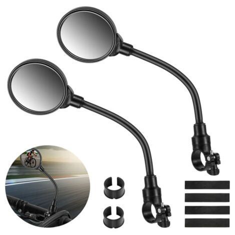 Bike Rearview Mirror, 2 Wide Angle 360° Rotatable Bike Mirrors, Convex Acrylic Safety Mirrors for 22-30mm Handlebar, Bike Accessories for All Bikes, Motorcycles (1/5)