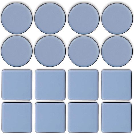 ZOLGINAH 16 pièces Patins en Téflon Adhésifs Patin Glisseur en Teflon Patins en Téflon pour Meubles Patins Autocollants en Téflon Patins de Meubles Ronds pour Chaises et Fauteuils (A) (1/5)