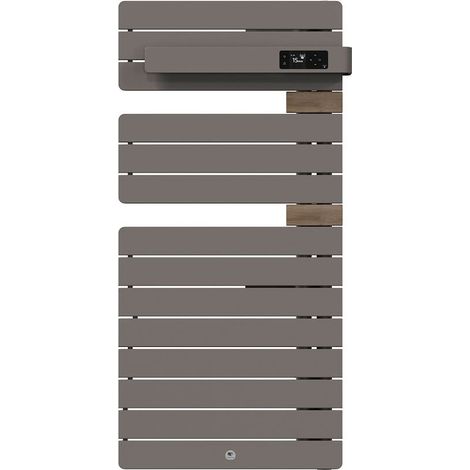 Radiatore elettrico scaldasalviette Allure 4 Classique Asta a destra 500W Grigio roccia/Quercia - THERMOR - 483303 (1/4)