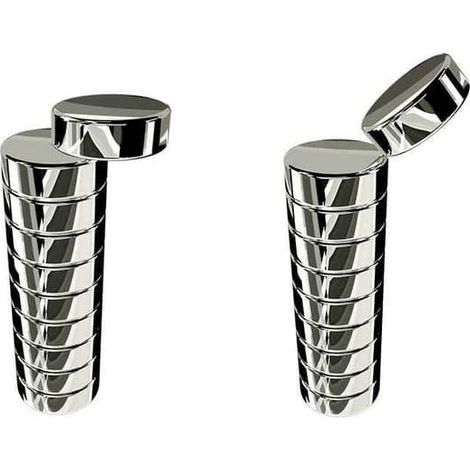 Starke Magnete – Pinnwand/Kühlschrank, 20er-Packung, silberfarben (1/5)