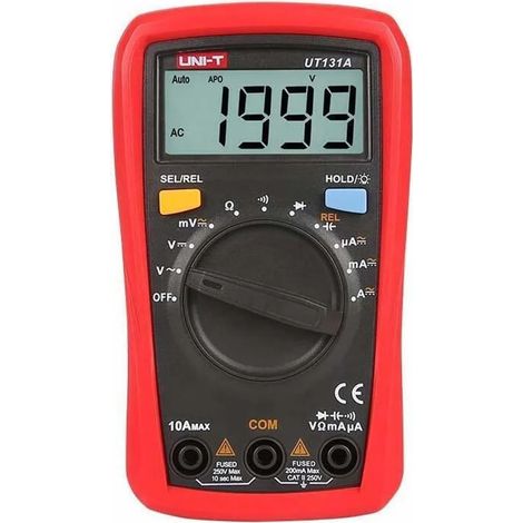 Multimètre numérique UNI-T UT131A, format de poche, avec mesure de capacité de 2 mF (1/3)