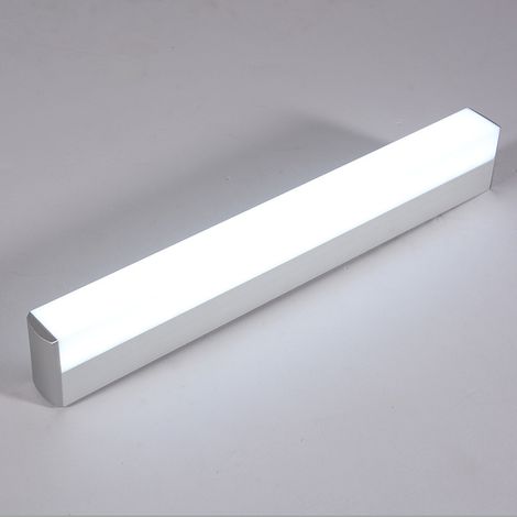 MINKUROW Luz Cuadrada De Baño Espejo Vanidad Lámpara De Pared Con Pantalla Cerrada De Acero Inoxidable + Gabinete De Maquillaje De Ahorro De Energía Iluminación De Alto Brillo Led Estilo Moderno Para  (1/5)