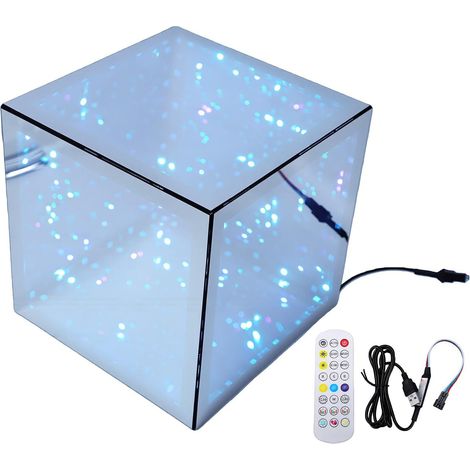 20.1cm LED Light Cube, 3D Acrylic Infinity Mirror (1/5)
