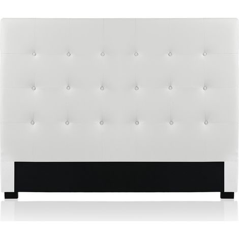Tête de lit capitonnée Premium 160cm Blanc