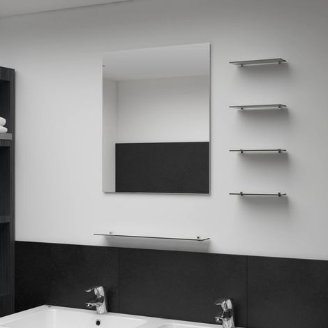 FIMEI Miroir mural avec 5 étagères Argenté 50 x 60 cm (1/5)