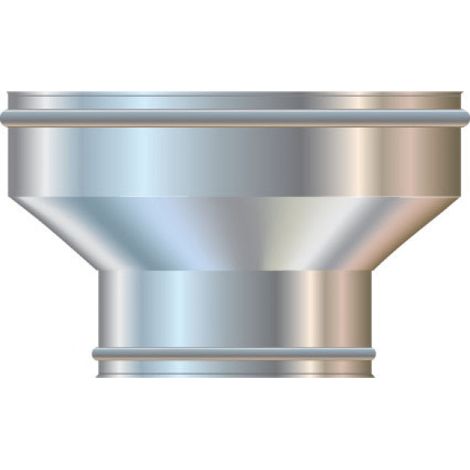Riduzione femmina-femmina per tubo inox monoparete ø130/180 (1/2)
