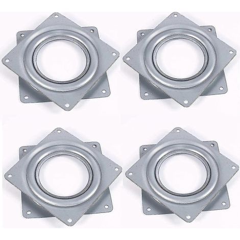 4 roulements à billes pivotants pour plateau tournant, plateau pivotant de 7,6 cm (3 pouces), rotation carrée à 360°, pour étagères, meubles, étagères de cuisine, supports TV, bureaux, tables à manger (1/5)