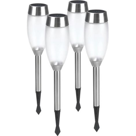 Estaca solar set 4 piezas metal/cristal - (1/2)
