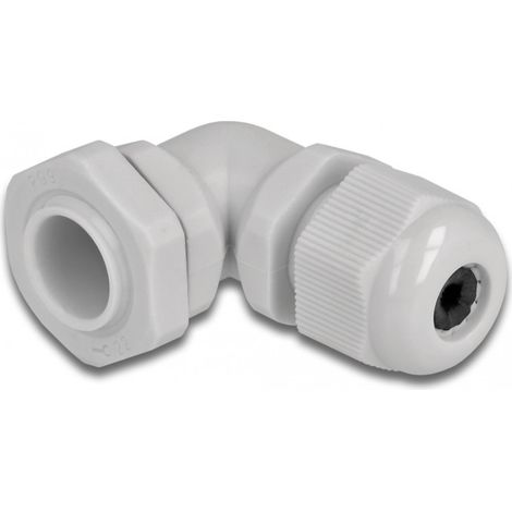 DELOCK PRESSE-ÉTOUPE COUDÉ À 90° PG9 - GRIS 60295