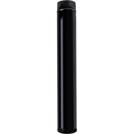 Schwarzes, vitrifiziertes Ofenrohr 120 mm.