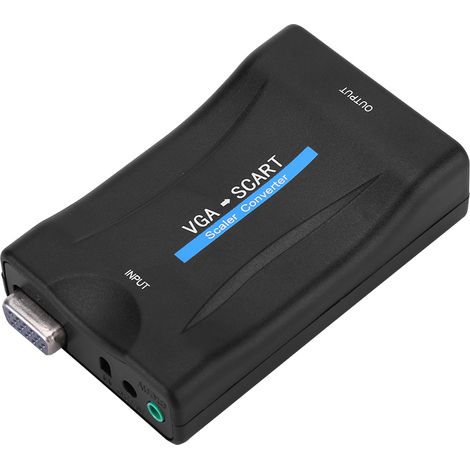 Adaptateur convertisseur vidéo/audio VGA vers SCART USB avec télécommande