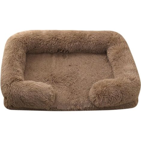 Haustiersofabett, warmes Haustiersofa, geeignet für Katzen und Hunde, mit abnehmbarem und waschbarem Bezug und rutschfester Unterseite (Größe L 80 x 53 x 15 cm).