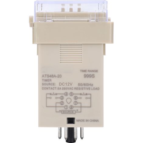 Relais temporisé ATS48A-20-3D avec affichage numérique LED, temporisation réglable, commandes, 12 V CC (1/5)