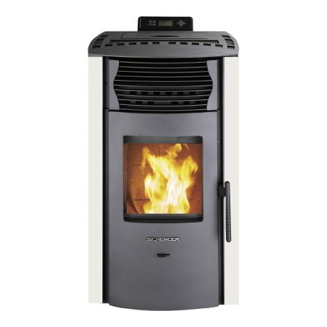 SCHENGER Pelletofen HP51 Weiß 8,8kW A++ Vollautomatisch (1/5)
