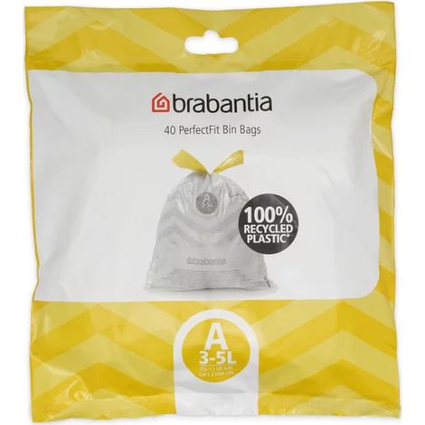Brabantia Müllbeutel Spenderverpackung PerfectFit Beutel 3 L (A) 40Stk Müllbeutel