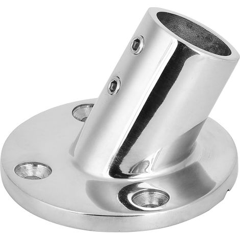 Support Rond 60° Pour Rails de 25 mm - Support de Main Courante en Acier Inoxydable - Marine Bateau Bâtiment (1/5)